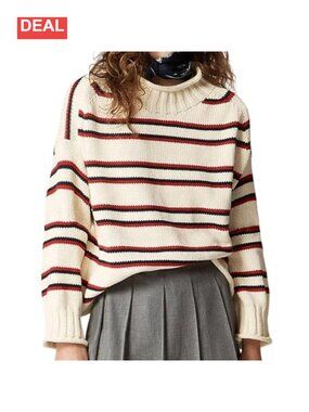 Oversized Roll Neck Sweater Long Sleeve Textured Knit Pullover